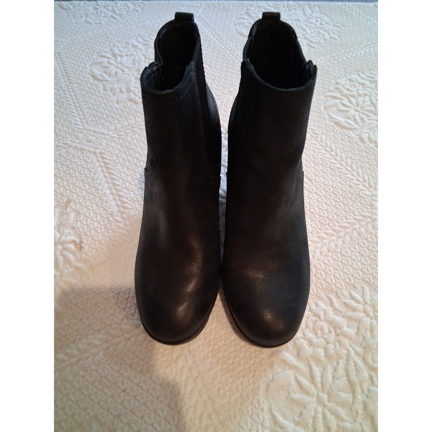 Sorel Joan Of Arctic Hidden Wedge Ii Black Nubuck Chelsea Boots Womens Size 7
